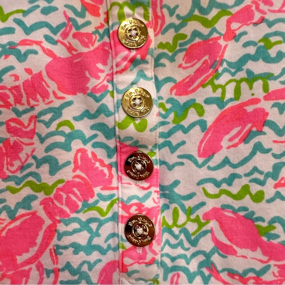 Lilly Pulitzer Captain‎ Popover Lobstah Roll Sweater Pullover Women’s Sz Small